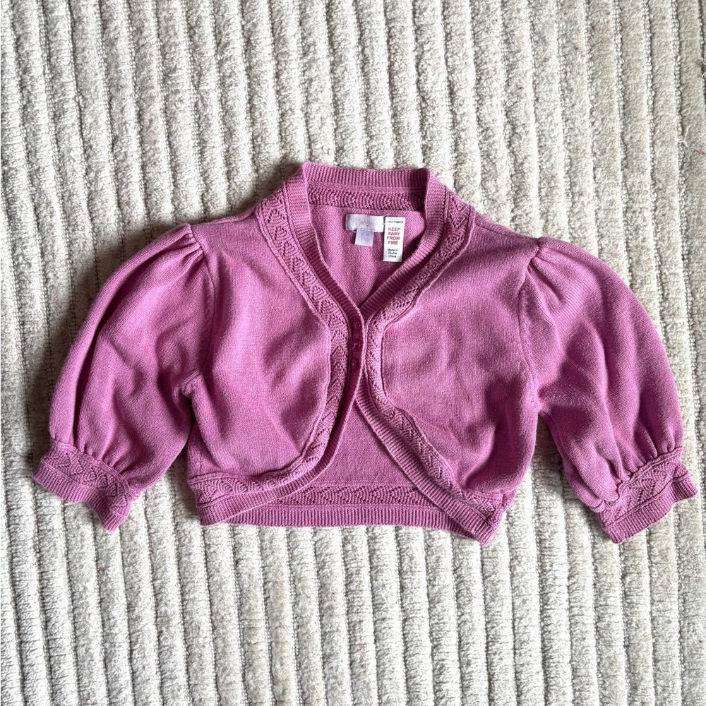 Monsoon cotton knit bolero cardigan, Girls size 6-8, VGUC